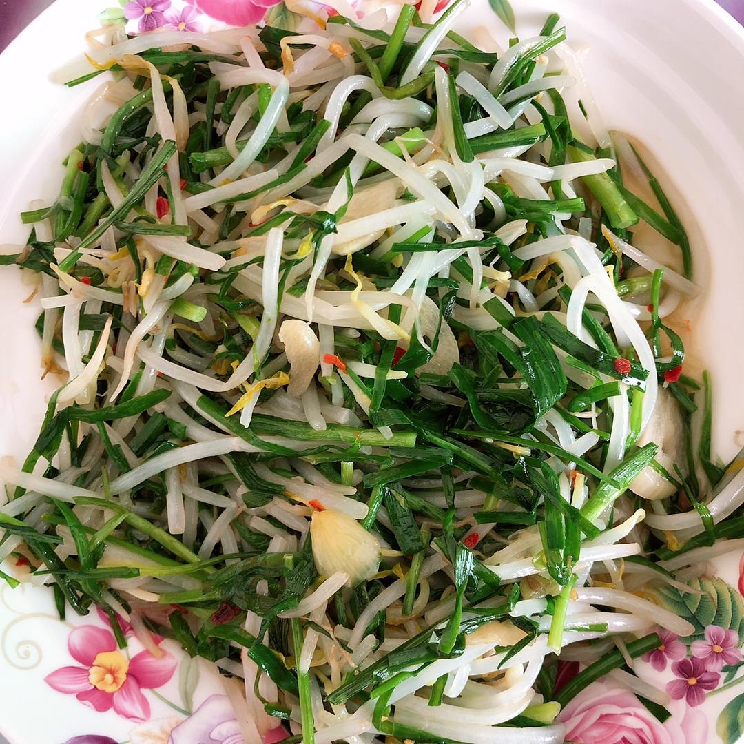 韭菜炒豆芽