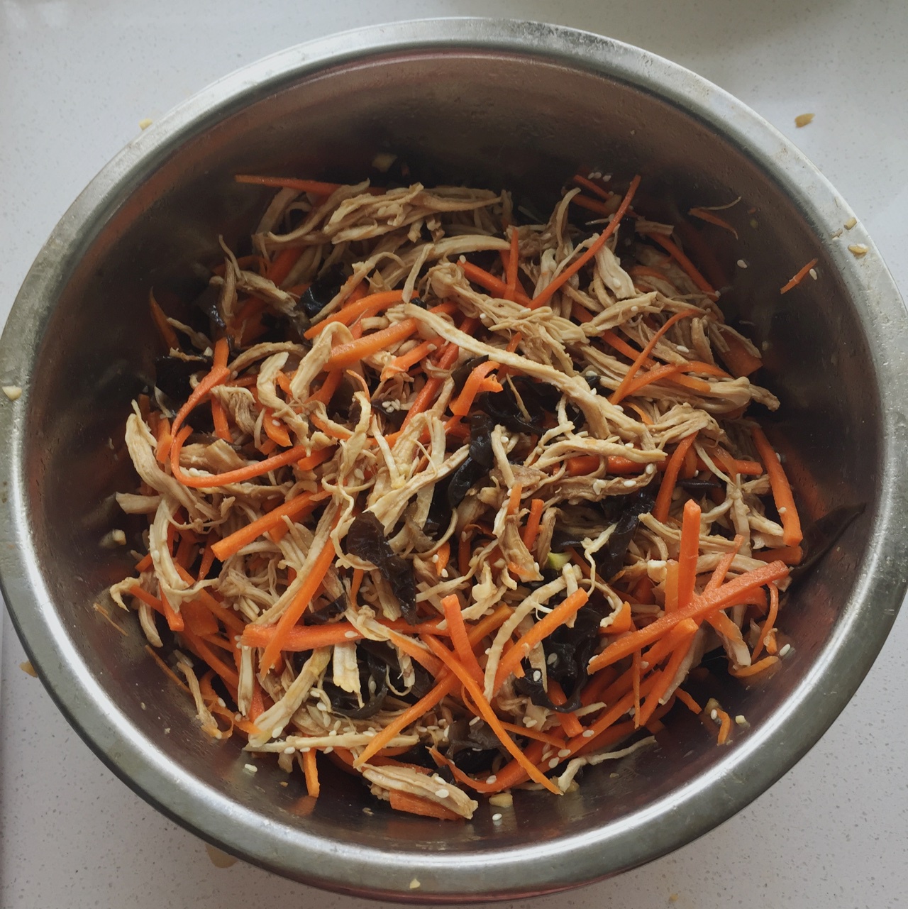 减脂健身｜凉拌手撕鸡丝（香辣&麻油版）