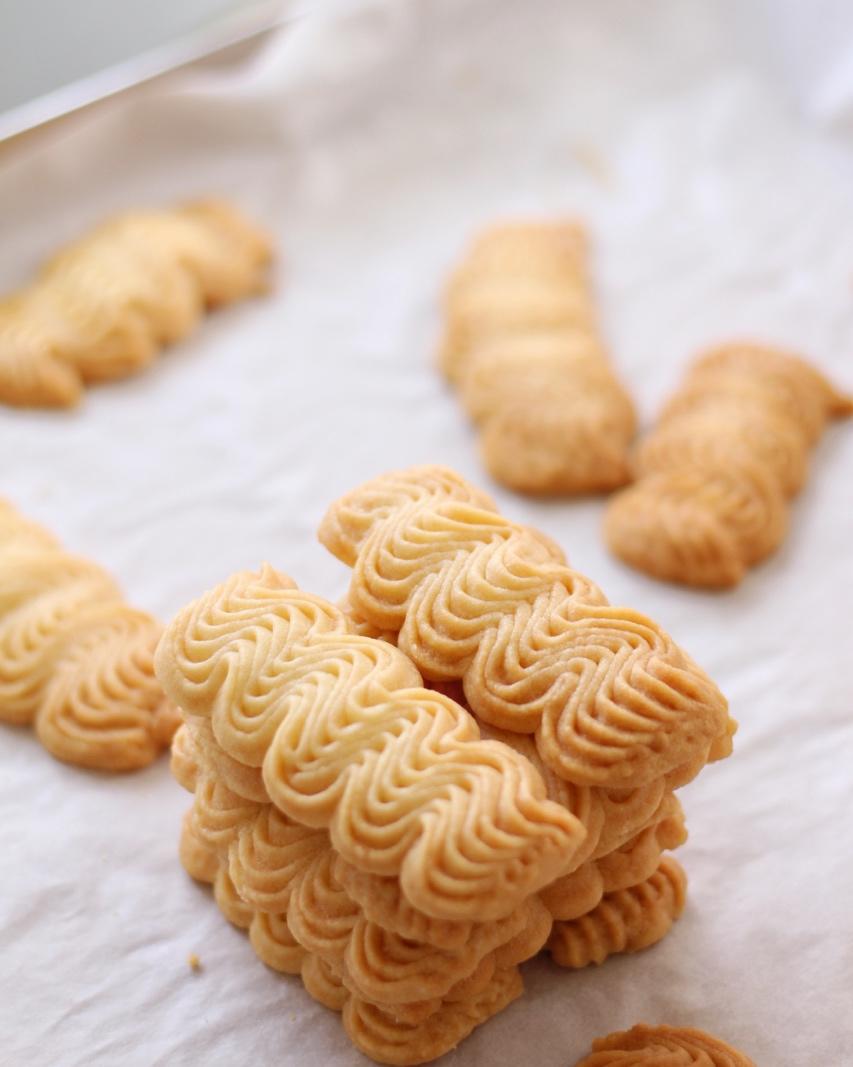 小容cici做的挤花曲奇和切片饼干6种口味10款造型