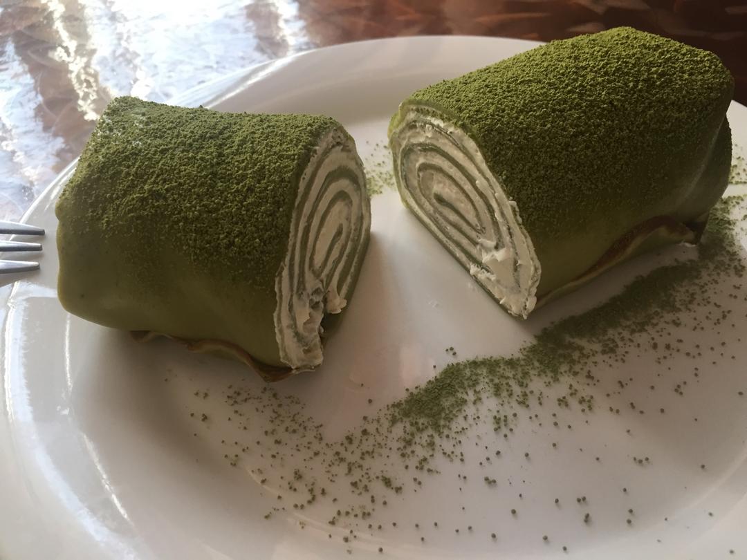 网红食谱│抹茶毛巾卷