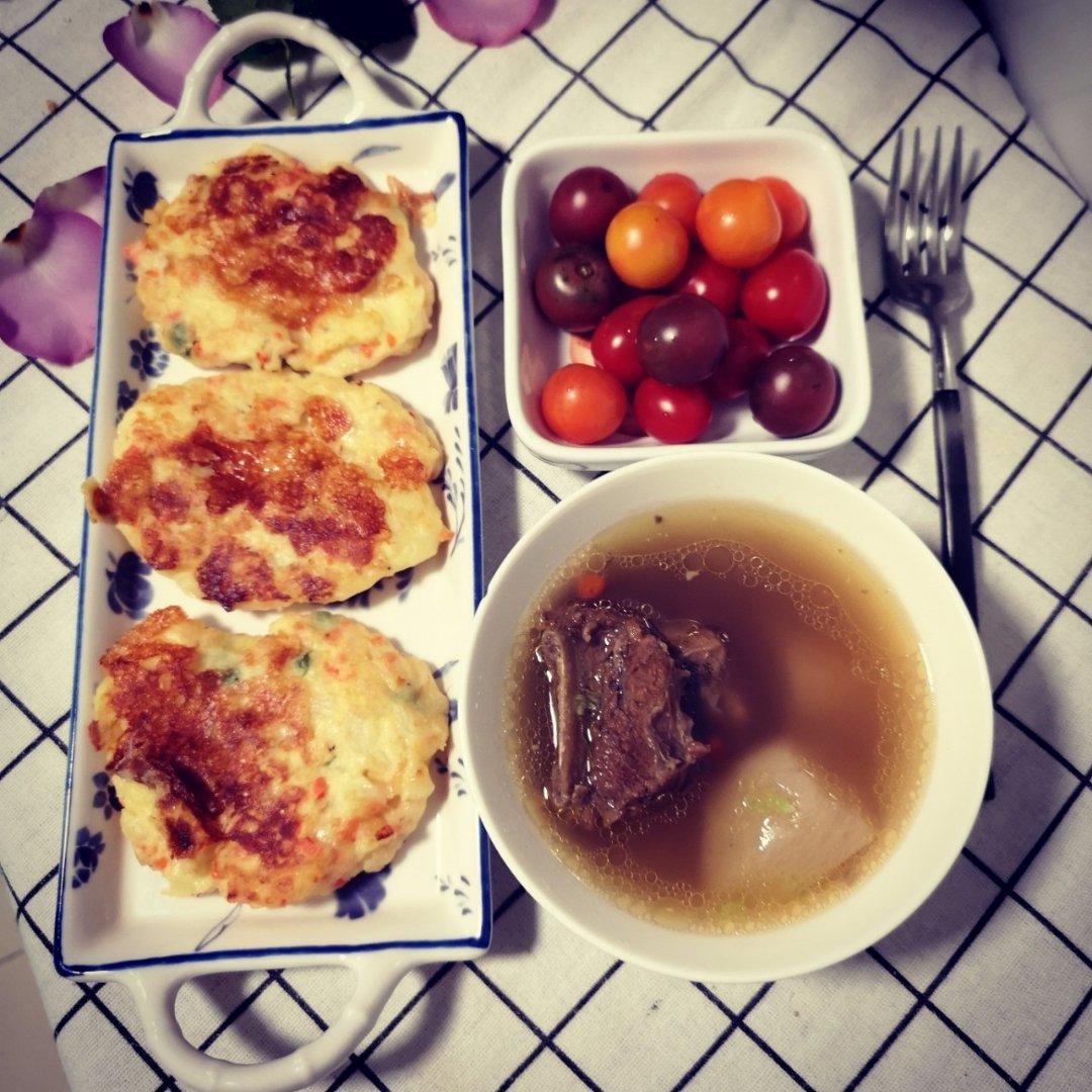 会拉丝的马苏里拉芝士土豆煎饼