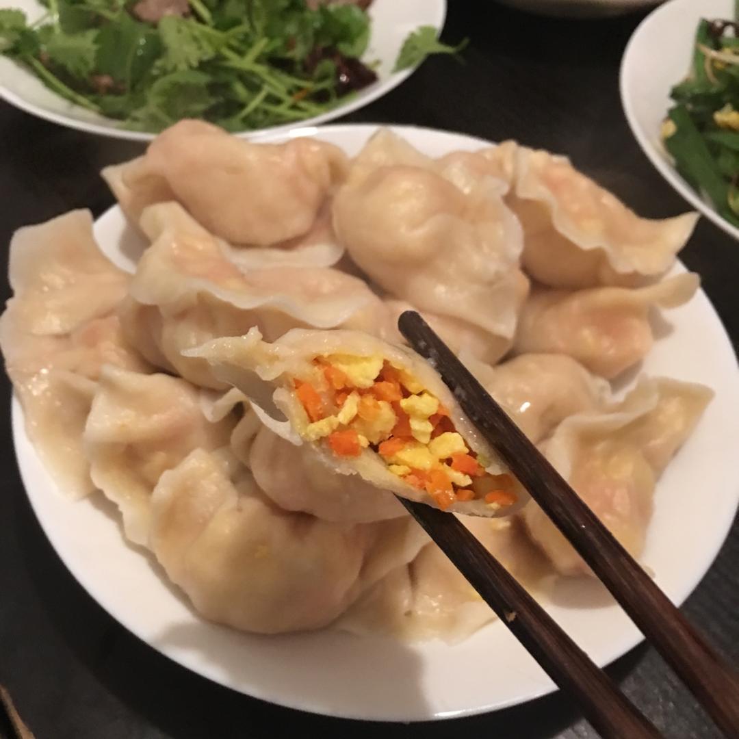 胡萝卜虾仁水饺