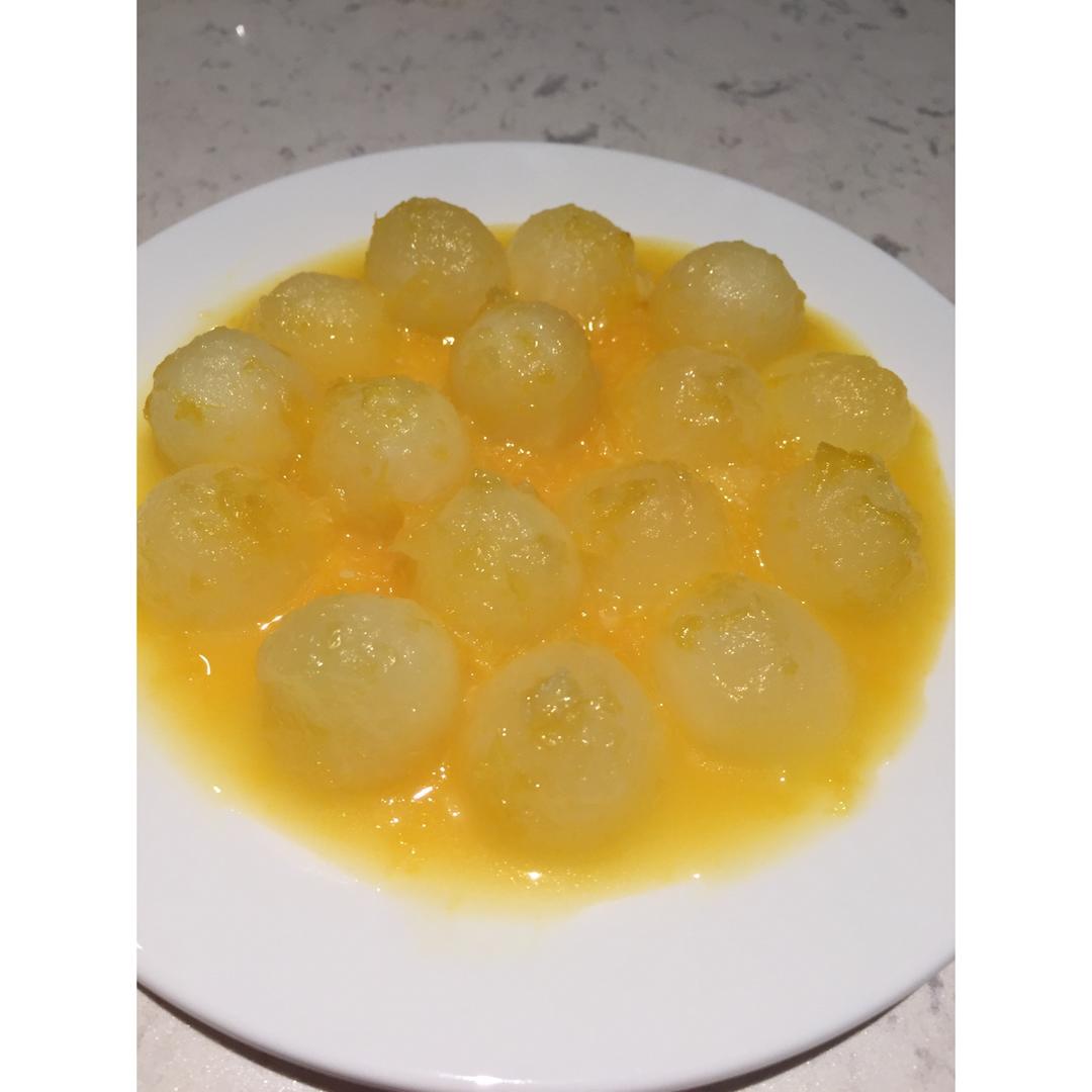 鲜橙冬瓜球