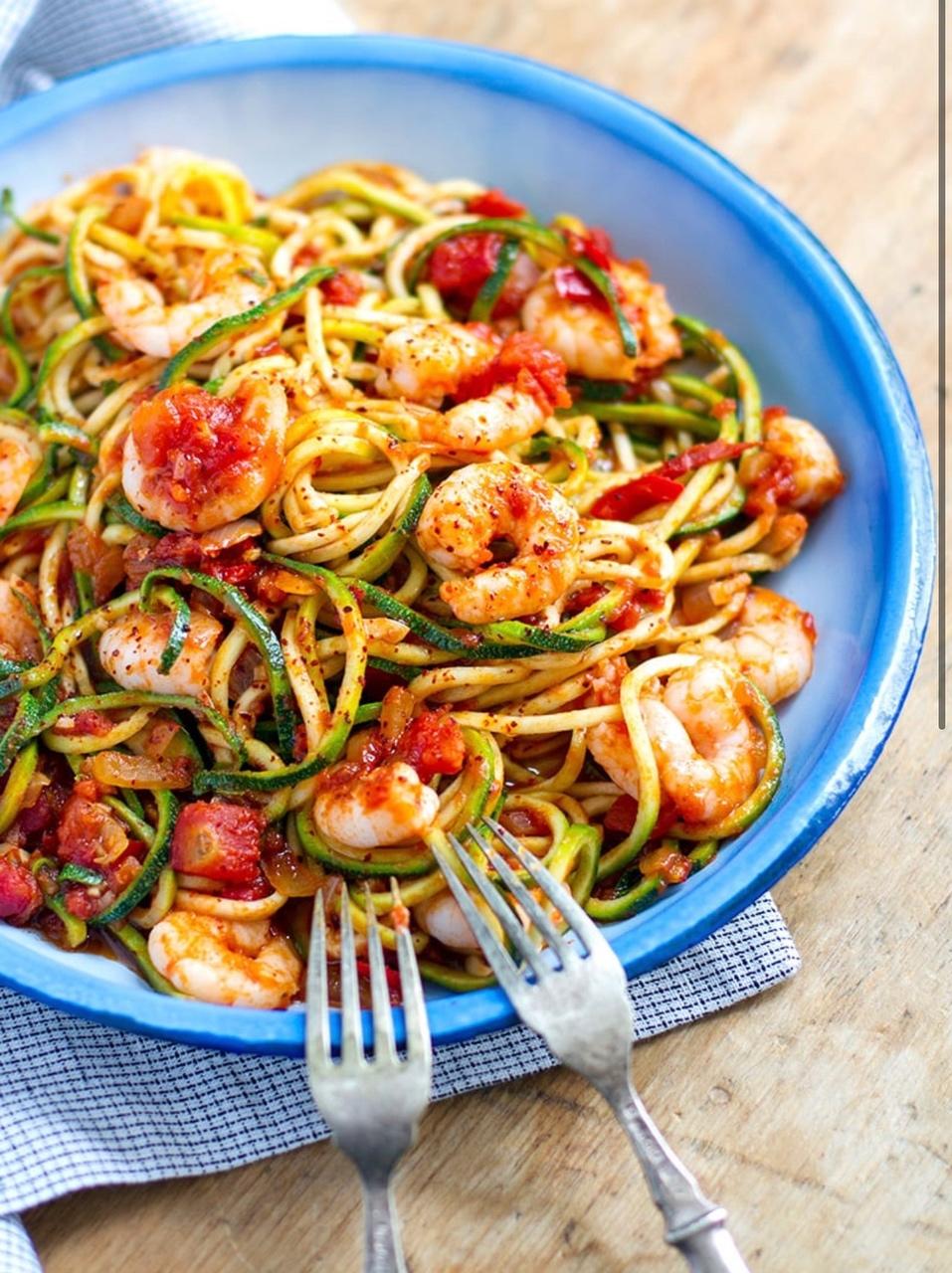 轻断食：完美瘦身的肠道革命之明虾海藻番茄酱配小胡瓜的做法