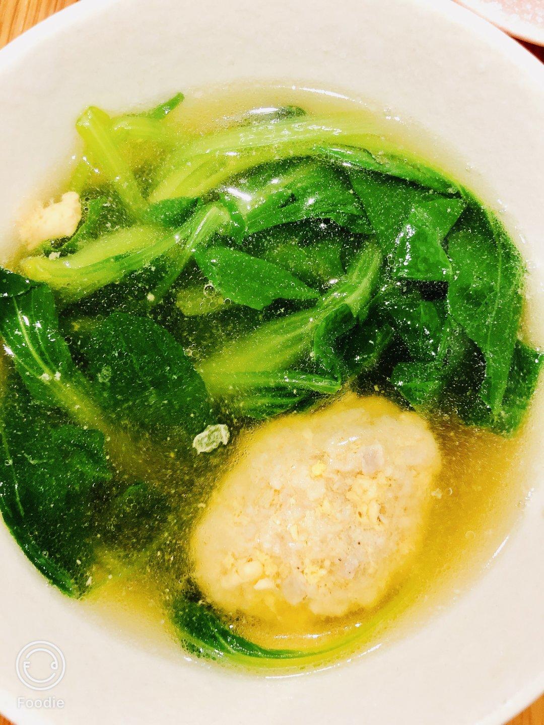 肉丸粉丝青菜汤