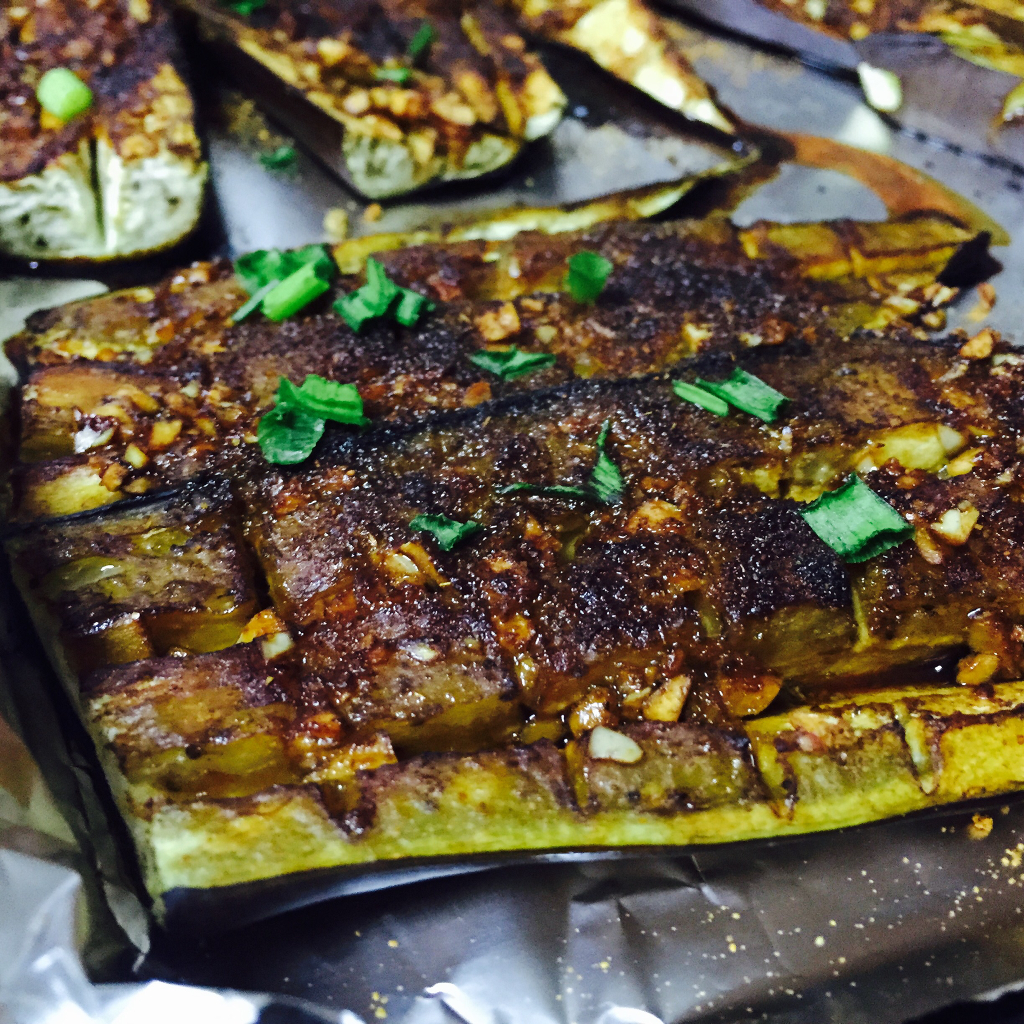 一叶知秋123做的蒜泥烤茄子