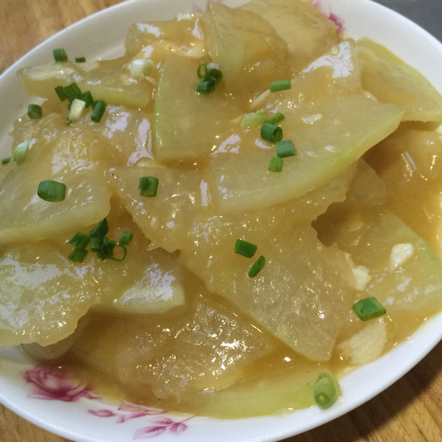 mm学做菜做的蚝油焖冬瓜