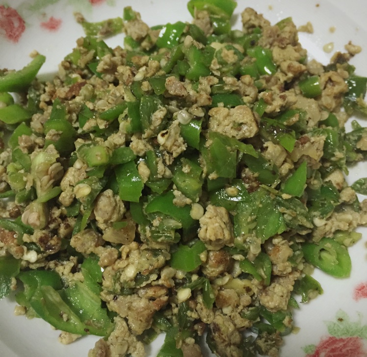 青椒肉末