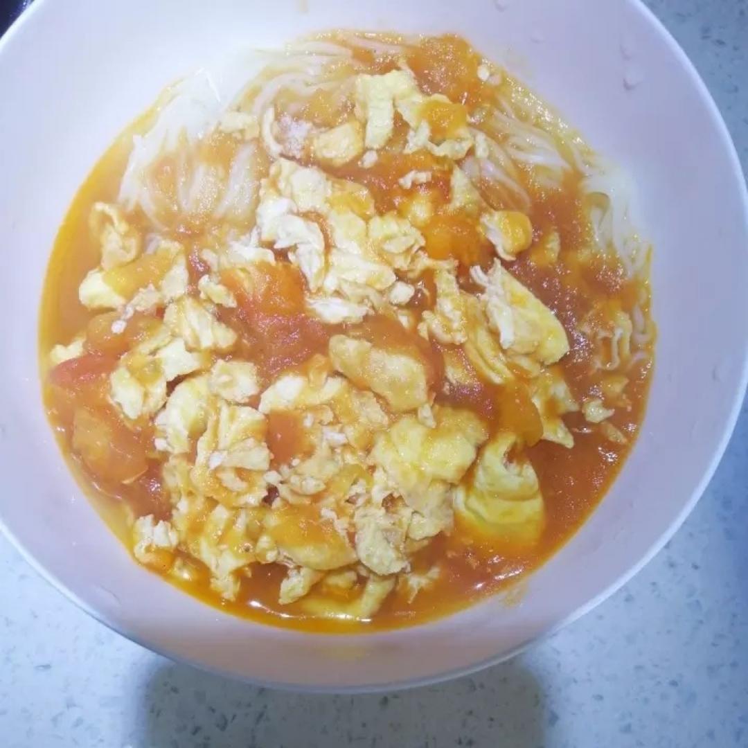 西红柿鸡蛋打卤面（张爷爷空心挂面）