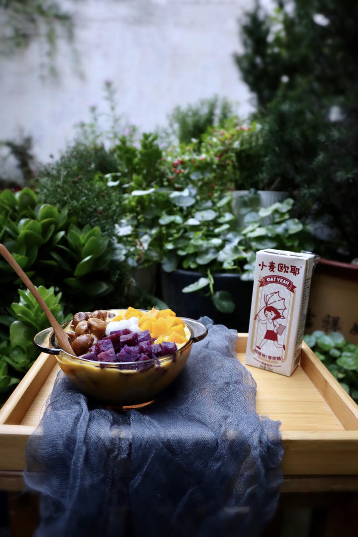 燕麦南瓜板栗紫薯捞