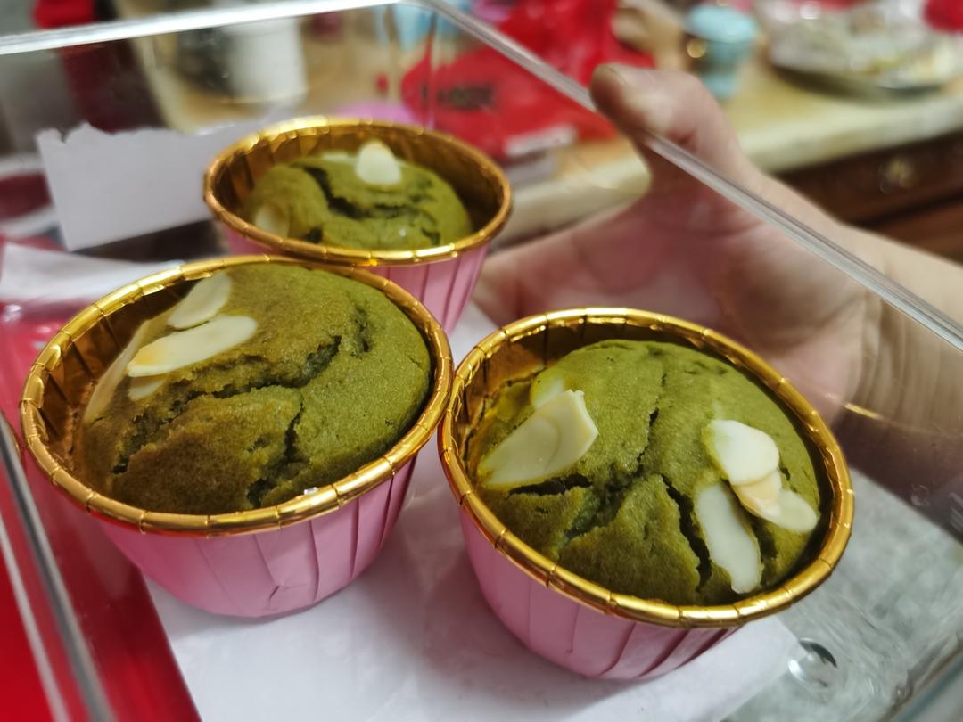抹茶蔓越莓麦芬～抹茶控不要错过的美味！