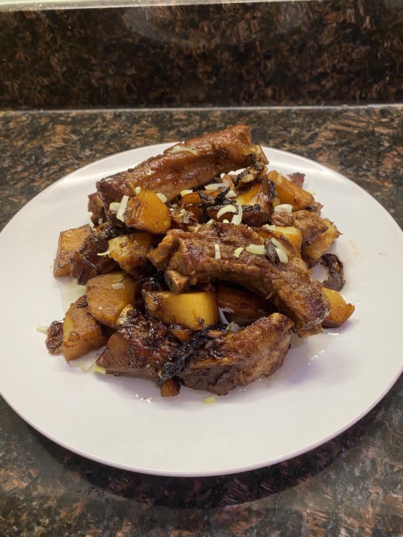 豆角土豆炖排骨（超好吃!!!
