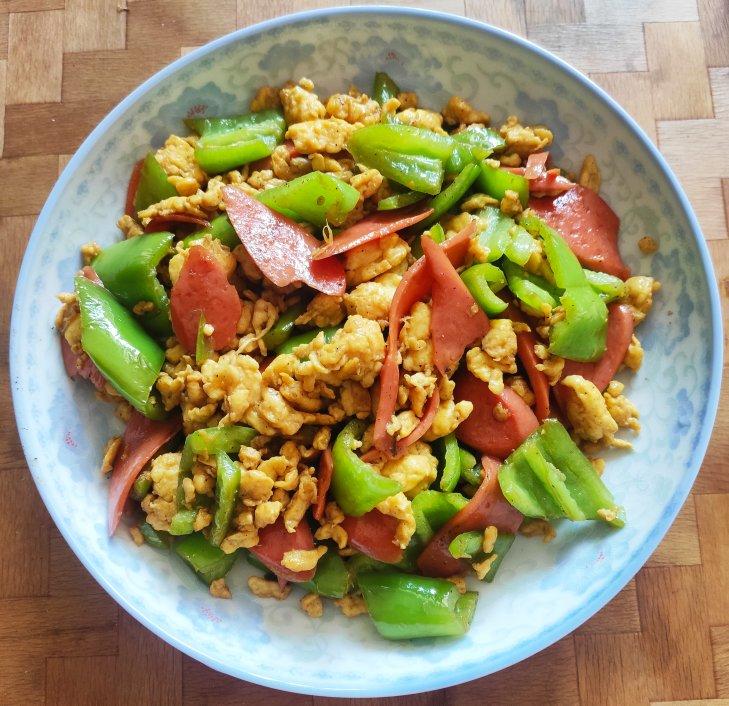 五分钟零失败❗️超好吃家常青椒火腿炒鸡蛋