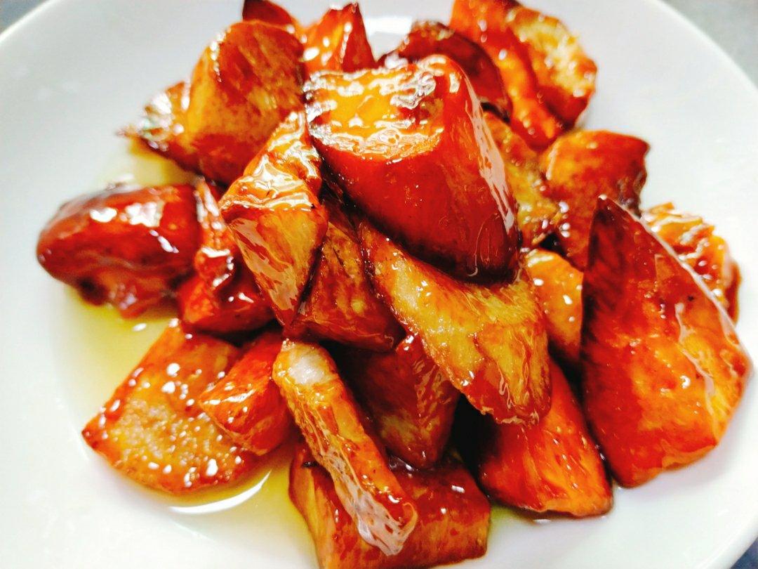 香甜诱人的拔丝地瓜，好不好吃全看这一招