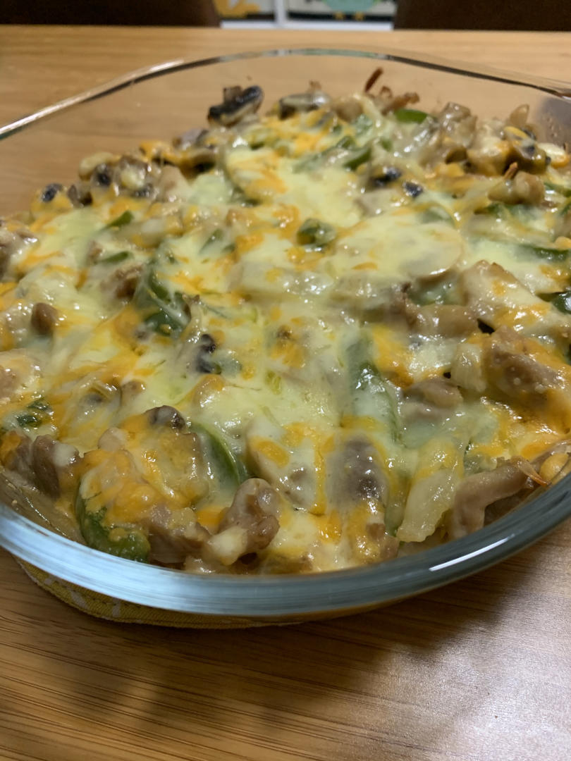 奶油蘑菇鸡肉焗饭