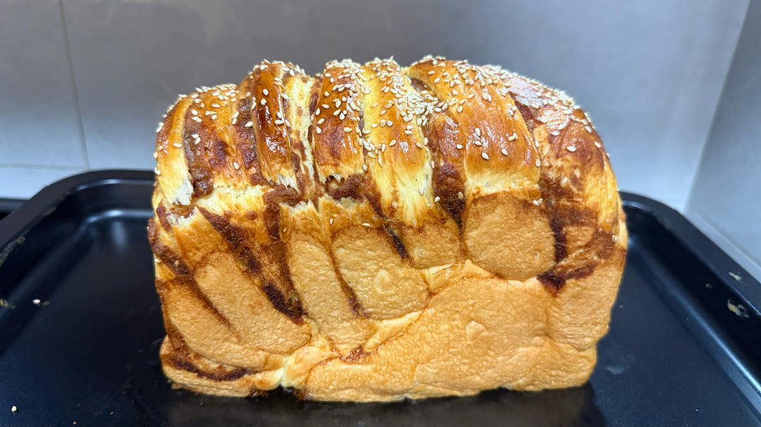 一次成功的豆沙吐司面包