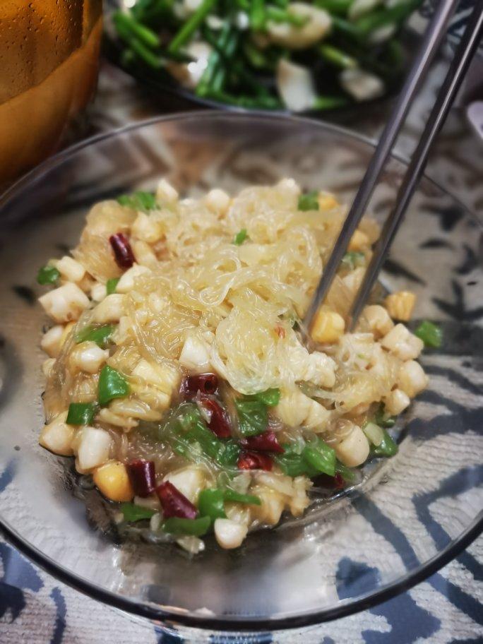 平菇瑶柱炖粉丝
