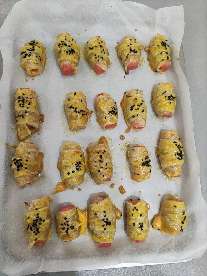 （手抓饼）火腿肠香酥卷——烤箱版