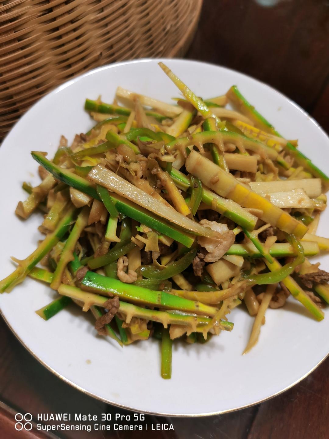 鲜嫩爽口的竹笋滑肉丝