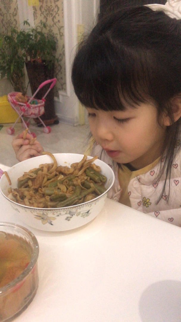地道老北京扁豆焖面 豆角焖面 太好吃小心吃撑哦