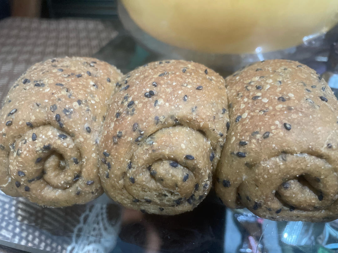 双种芝麻全麦吐司 100%全麦 烫种+波兰种