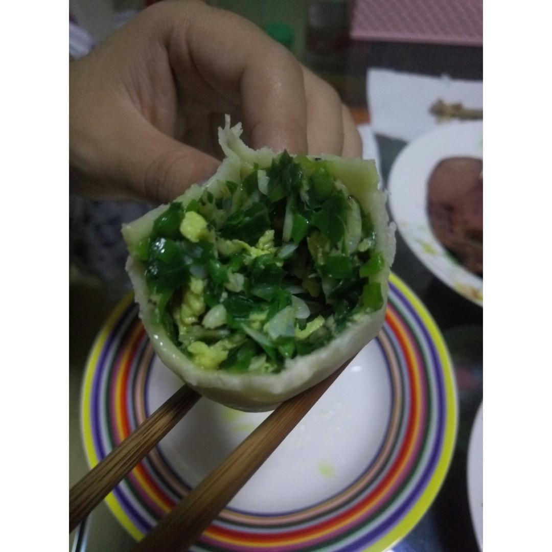 韭菜鸡蛋馅蒸饺