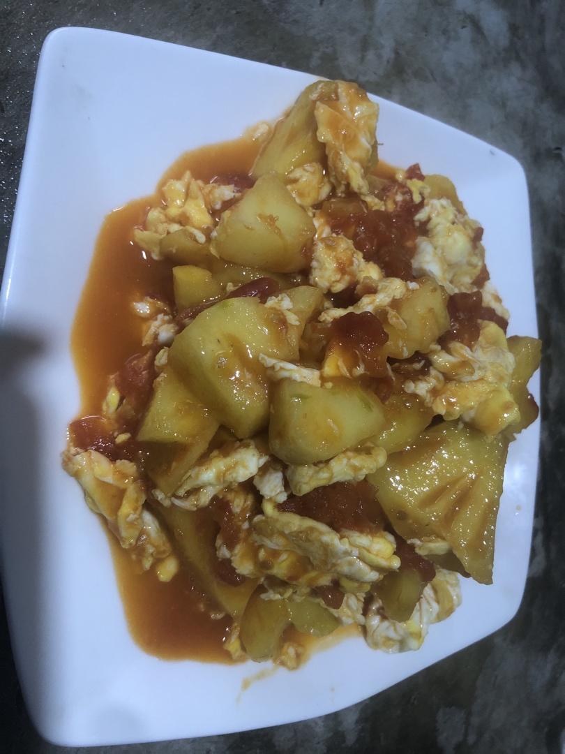 西红柿菠萝炒鸡蛋
