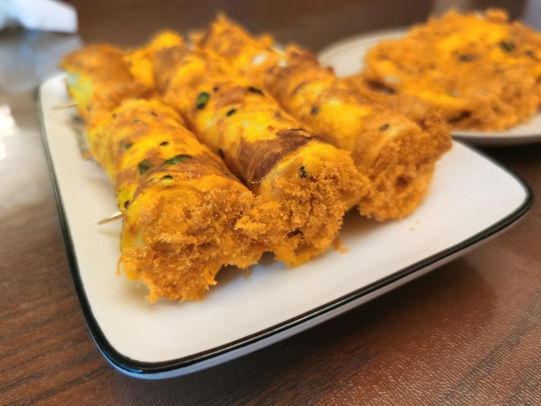 儿童早餐—肉松吐司卷