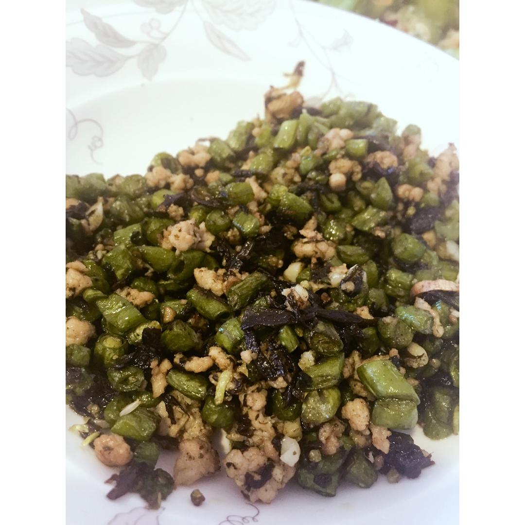 干煸榄菜肉末豆角