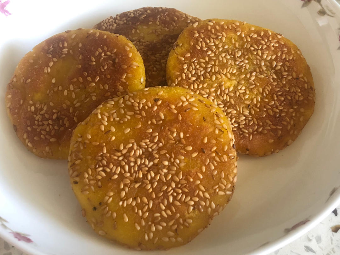 南瓜豆沙饼