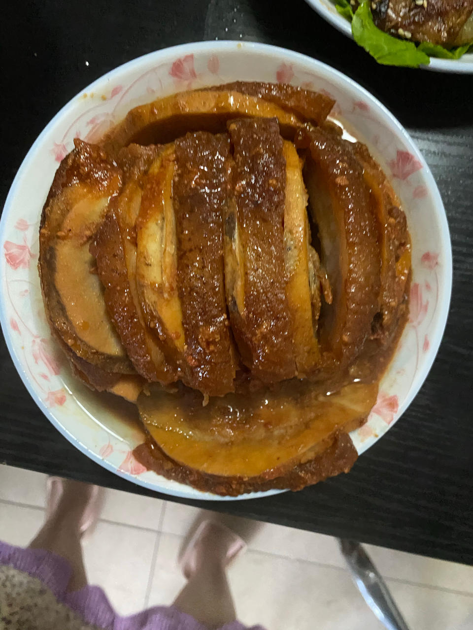 球妈09做的老爸的菜荔浦芋头蒸扣肉