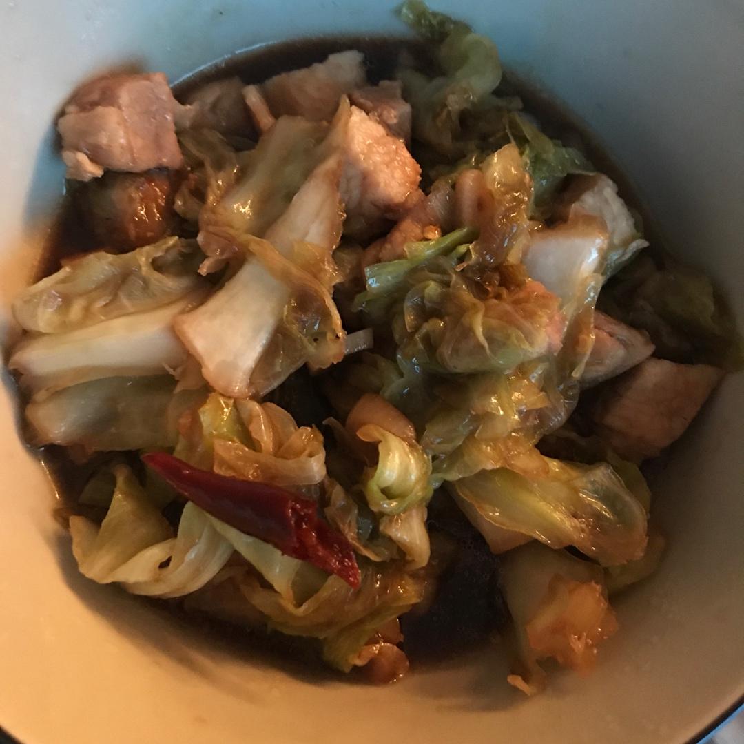 手撕包菜小炒肉