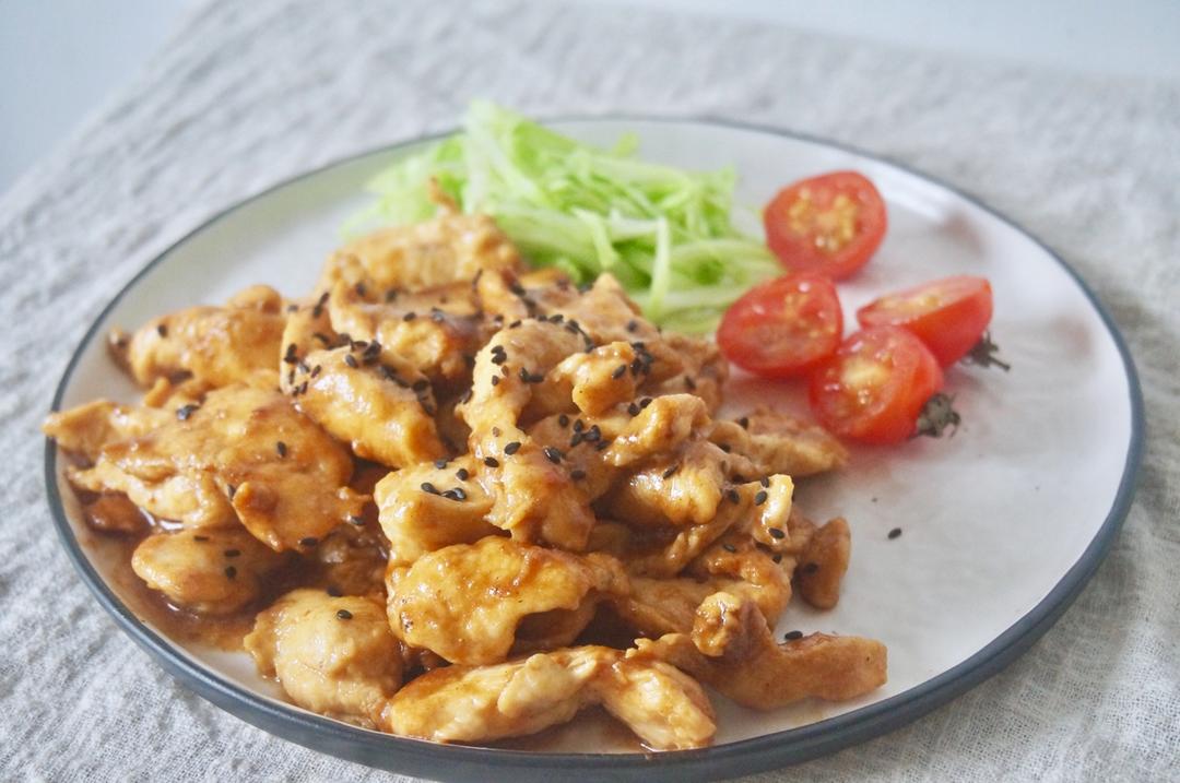 caramel做的鸡胸肉生姜烧
