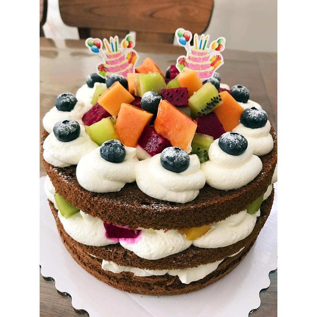 不易消泡的8寸可可戚风