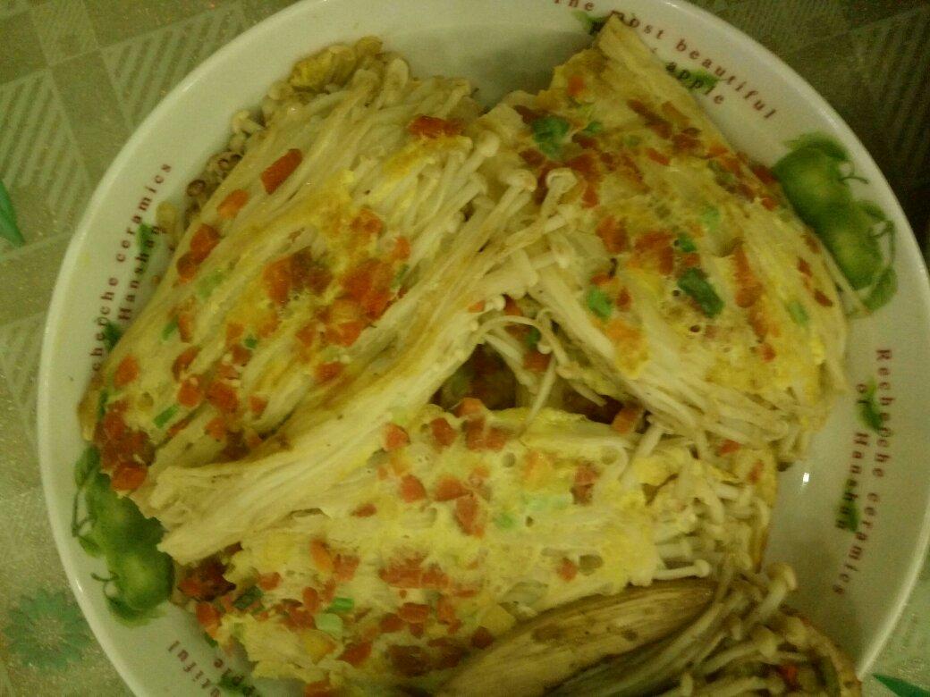 金针菇蛋饼