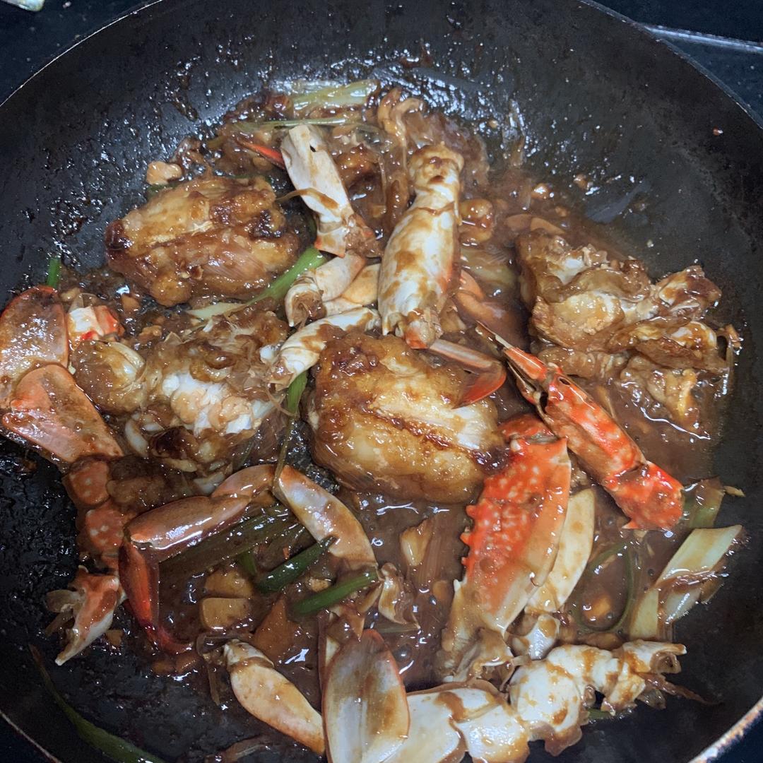 葱姜炒梭子蟹（very easy）