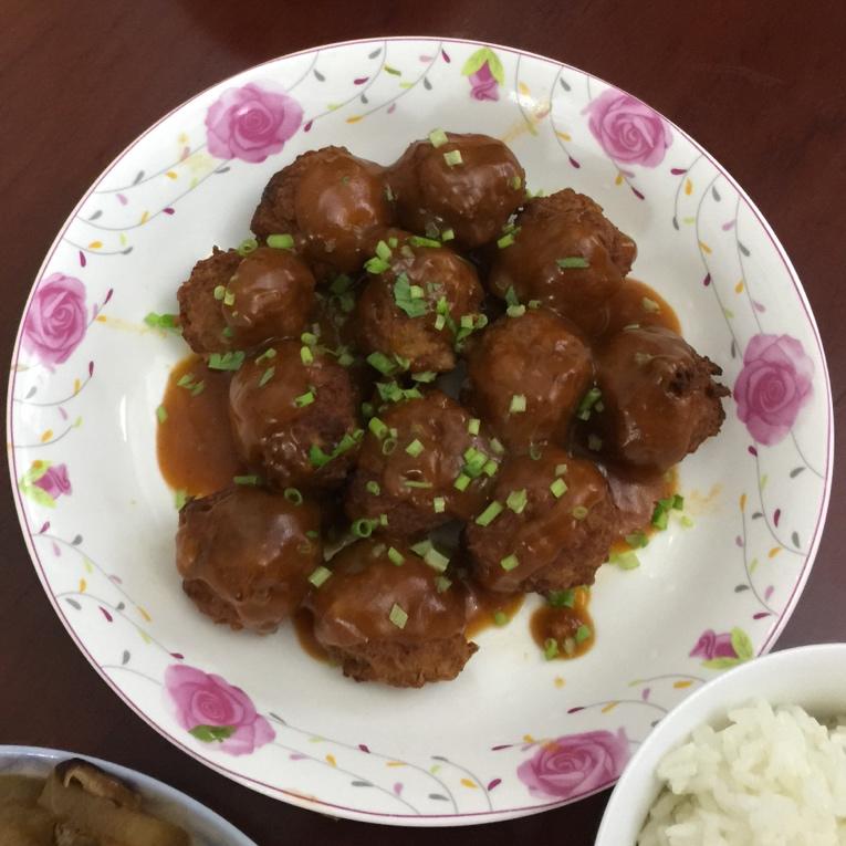 番茄酱糖醋肉圆