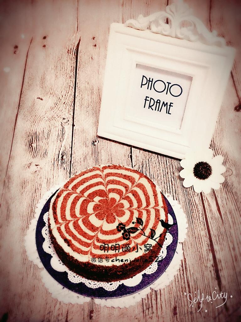 双色拉花戚风蛋糕