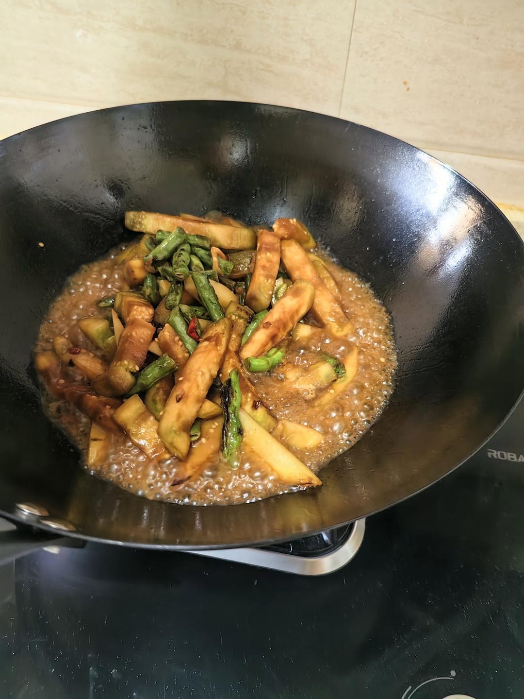 土豆茄子炖豆角