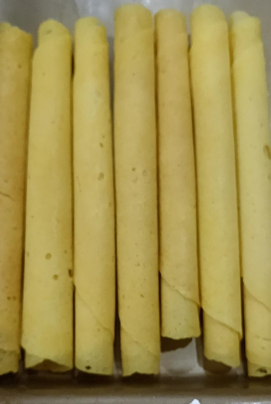 酥掉一地渣的原味蛋卷，薄如蝉翼很好卷