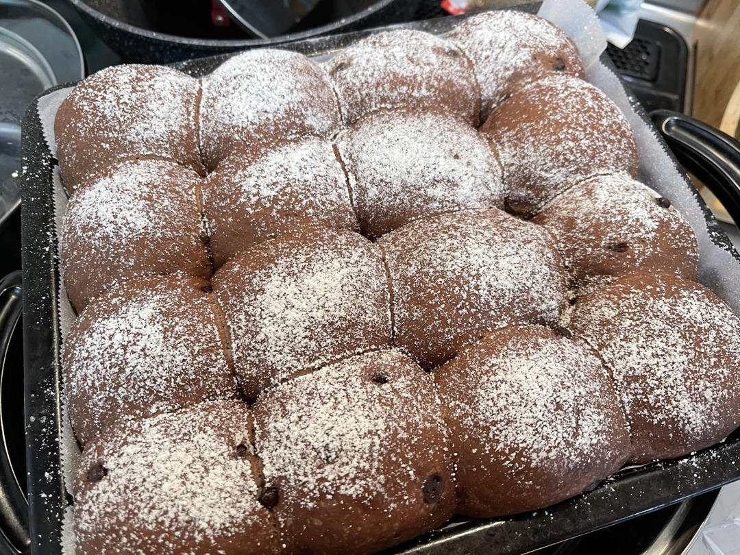 双重巧克力爆浆小餐包