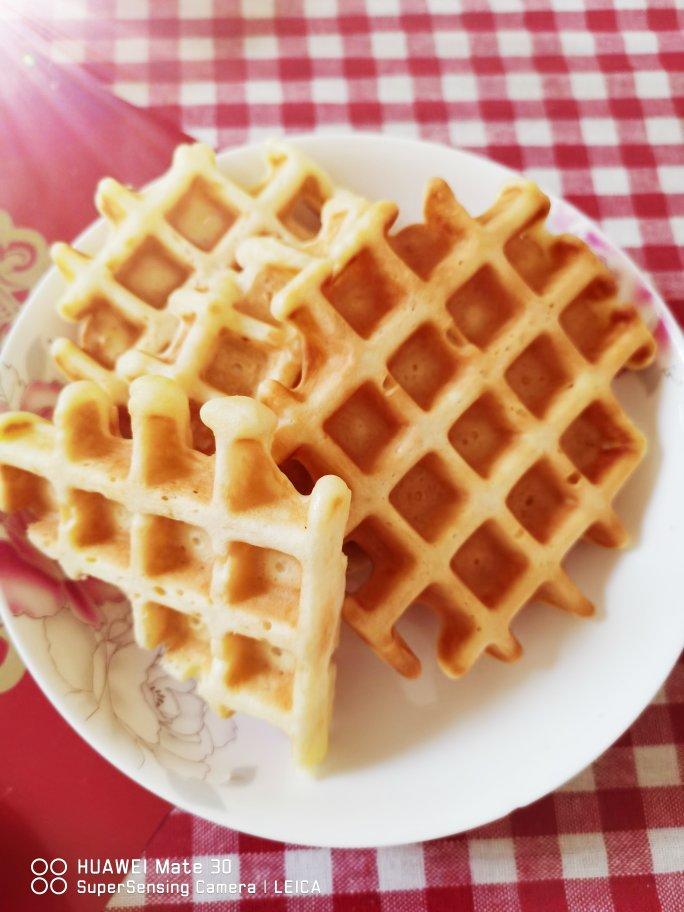 一斤面粉5个鸡蛋搅一搅拌一拌一周的早餐就有了👉（华夫饼/松饼酵母版详细做法）无泡打粉