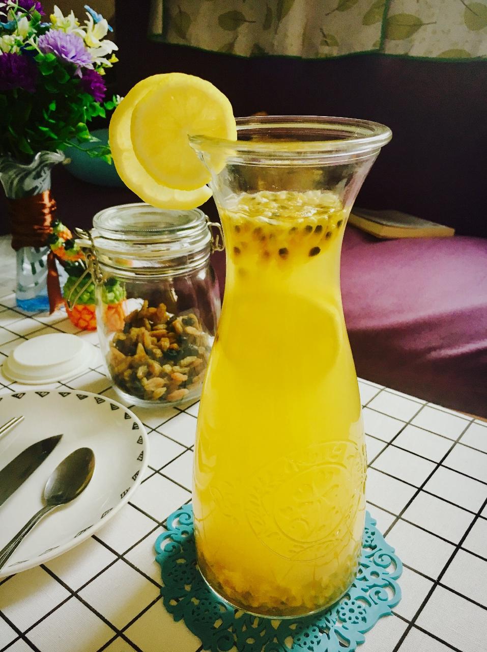 青柠/青桔百香果气泡水/夏日必备