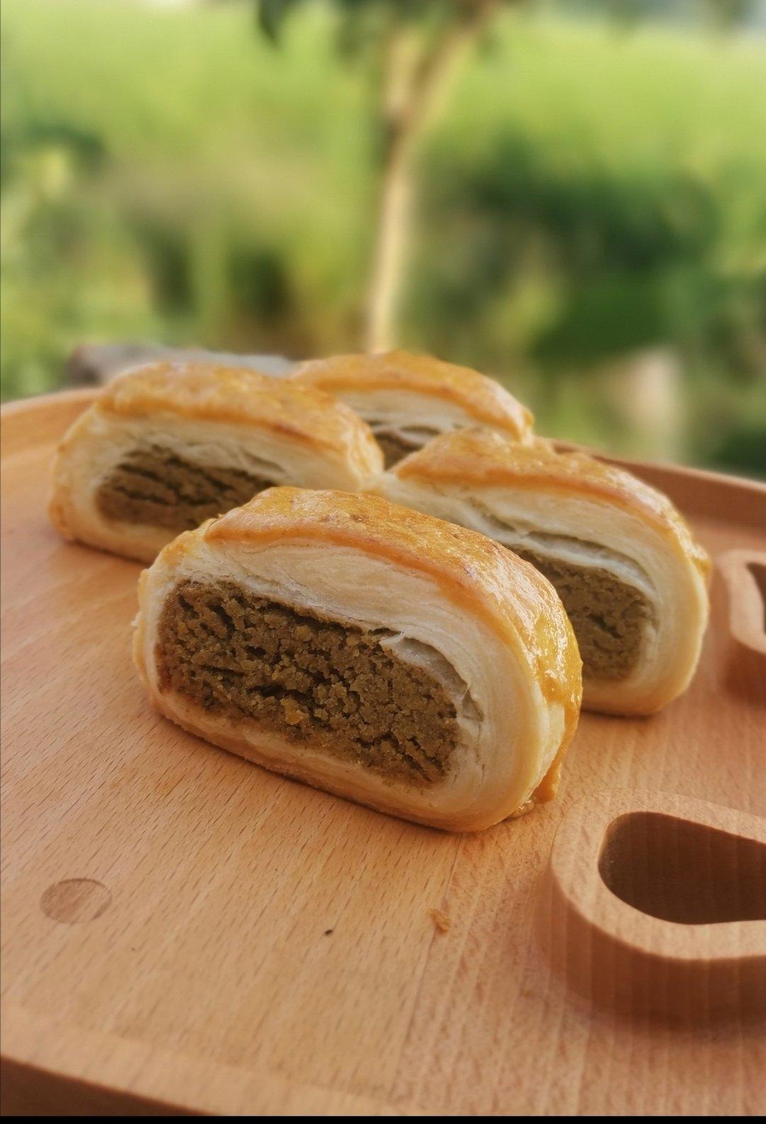 中式点心一口酥豆沙酥（大包酥）可用玉米油（层次分明）