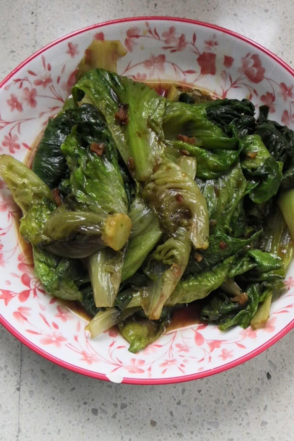 蚝油生菜（翠绿及摆盘秘诀）