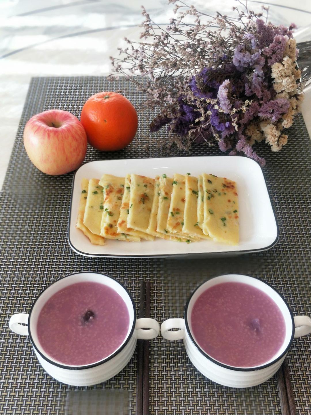 每日早餐:紫薯小米粥