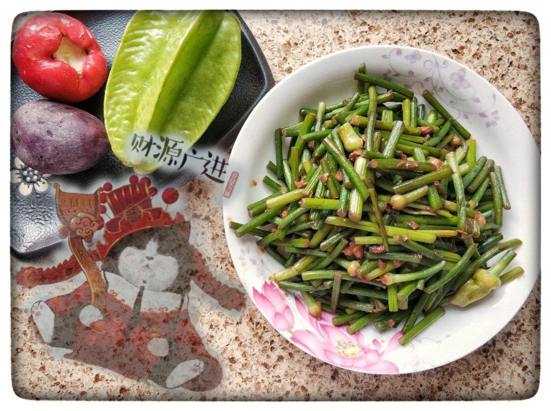 狐狸阿欣做的别样红腐乳炒香葶