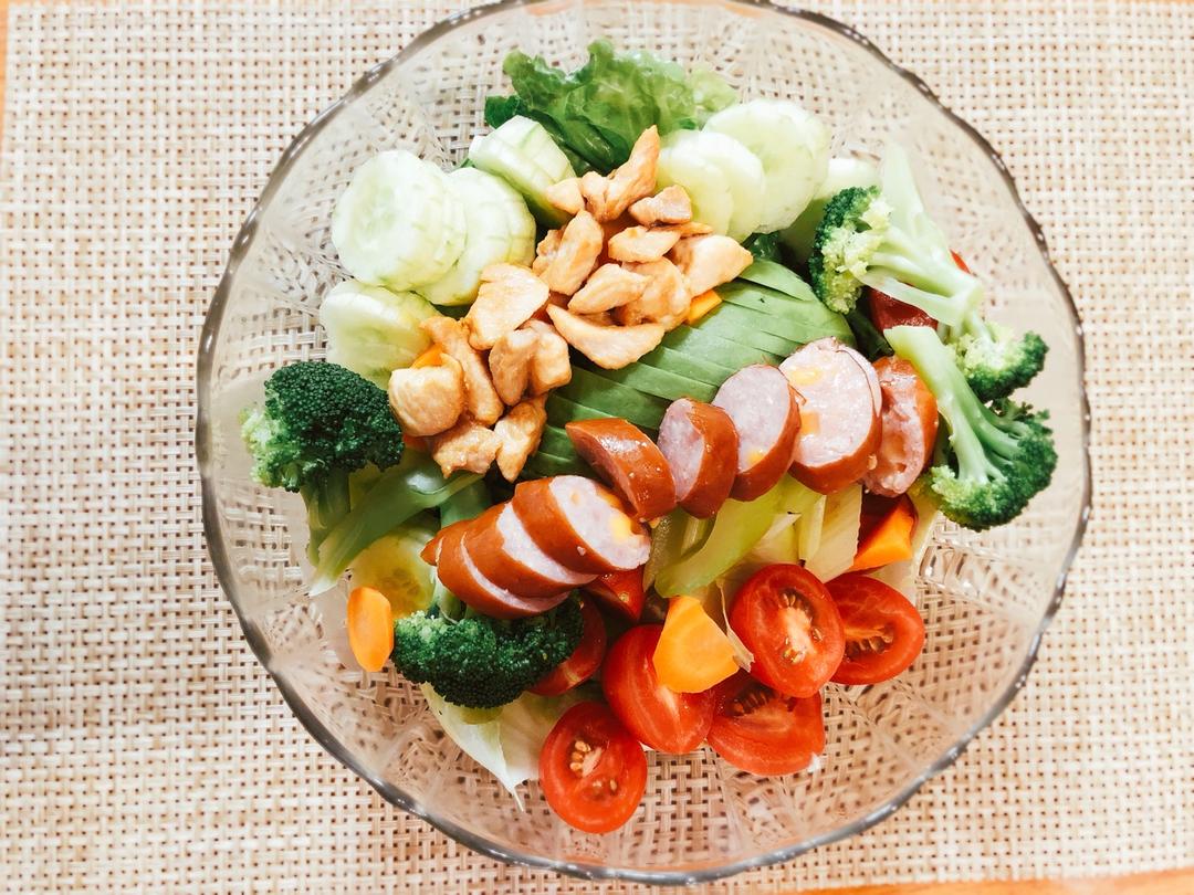 【减脂小厨房】鲜蔬鸡肉沙拉