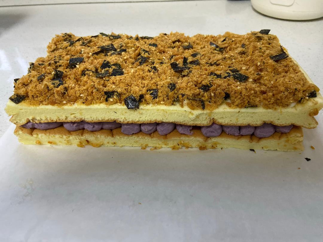 芋泥肉松三明治蛋糕