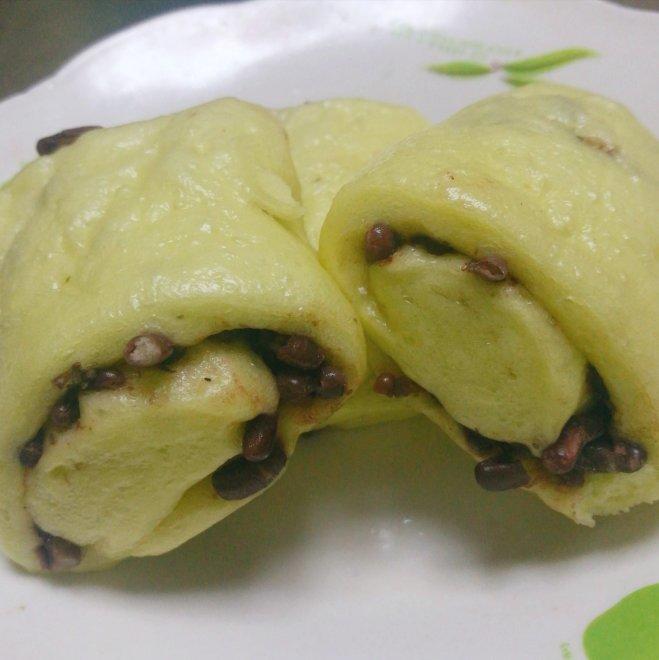抹茶蜜豆馒头